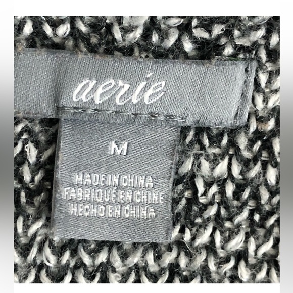 Aerie Fringe Aztec Print Boho Open Front Sweater size Medium - Picture 10 of 12